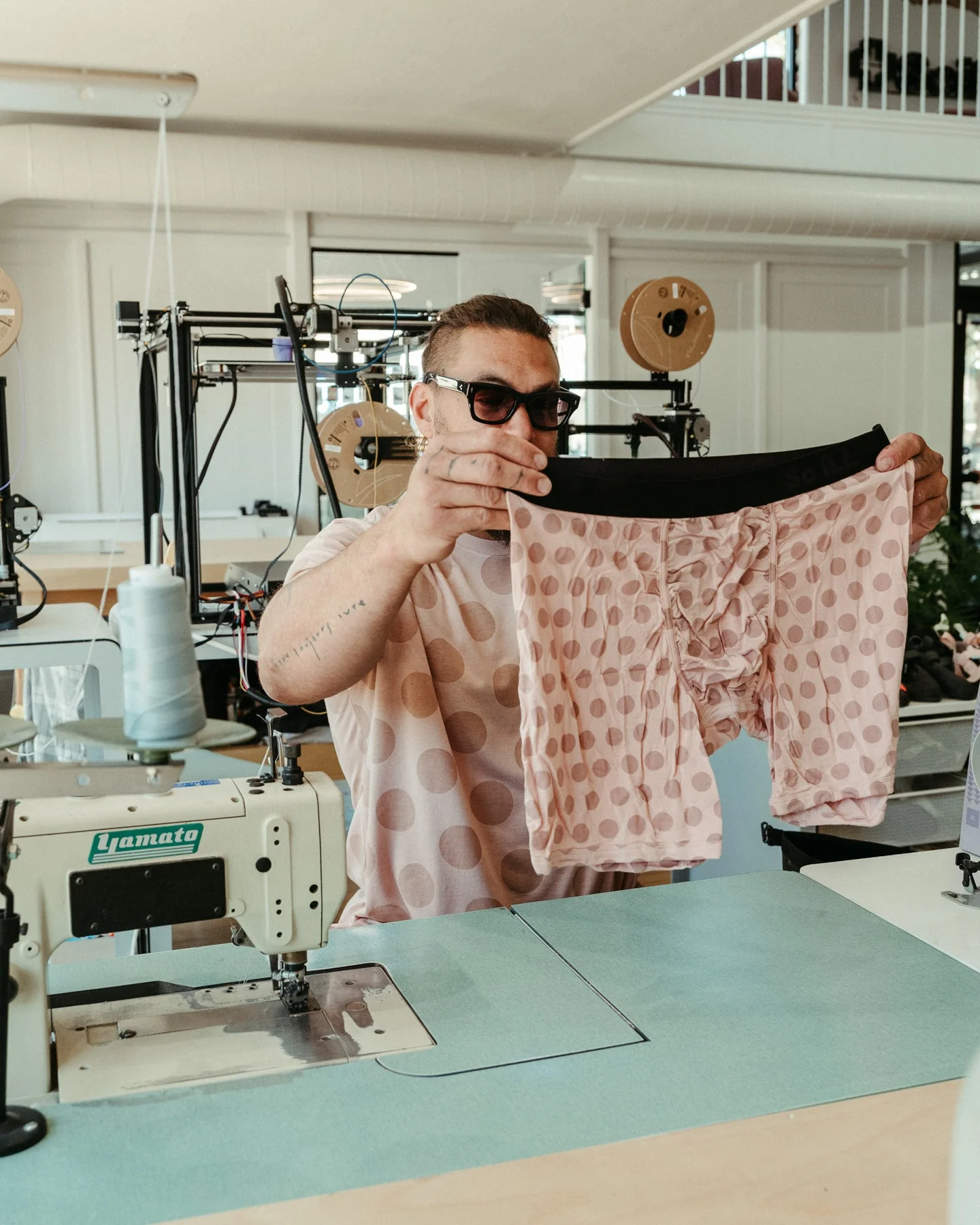 Polka Dot Boxer Briefs • Dirty Pink - Image 3